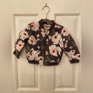 OshKosh B'gosh Kids Floral Puffer Jacket - Pink and Brown